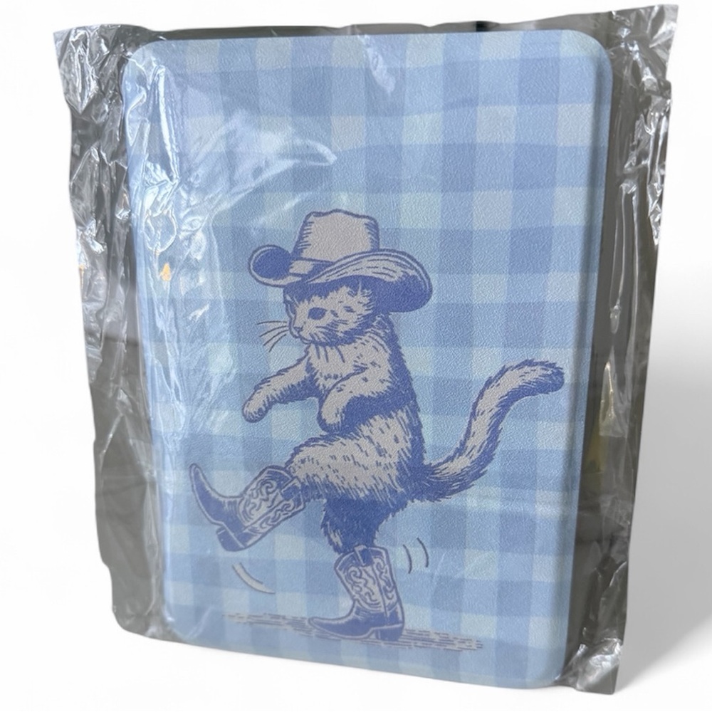 Cover For Kindle E-reader Tablet Protective Case Western Cowboy Cat Design NEW
